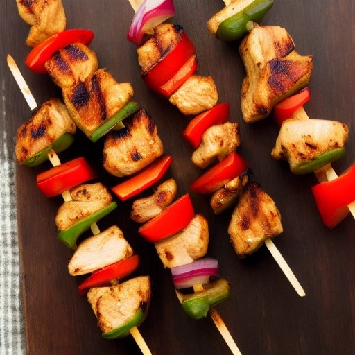 Juicy and smoky grilled chicken skewers fresh off the grates.