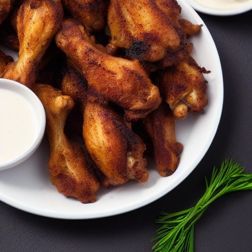 Creamy Alabama white sauce coated grilled chicken wings.
