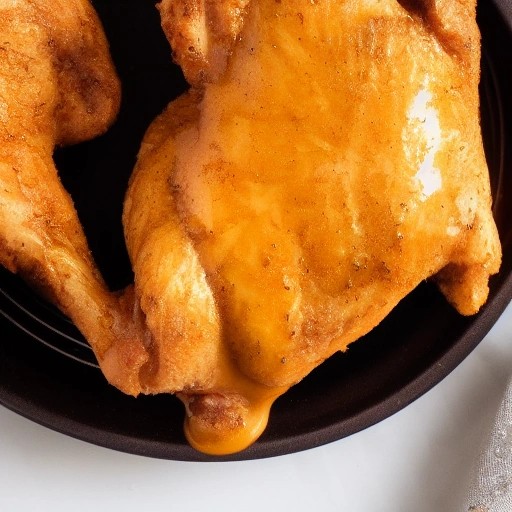 Alabama white sauce drizzled over hot crispy grilled chicken