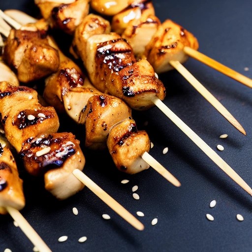 Asian Sesame Grilled Chicken Skewers