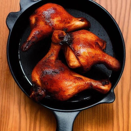 Rich mahogany colored brown sugar glazed smoked chicken drumsticks.