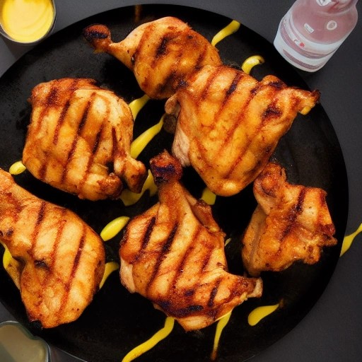 Carolina Gold Mustard BBQ Grilled Chicken Thighs stacked