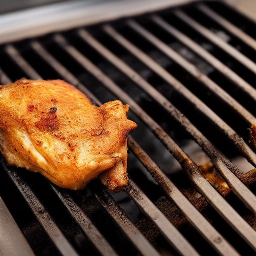 Crispy Grilled Chicken Half on Gas Grill