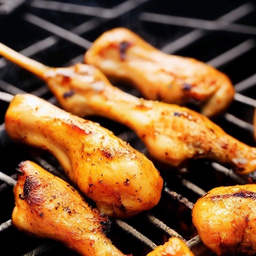 Crispy garlic parmesan crusted grilled chicken drumsticks.