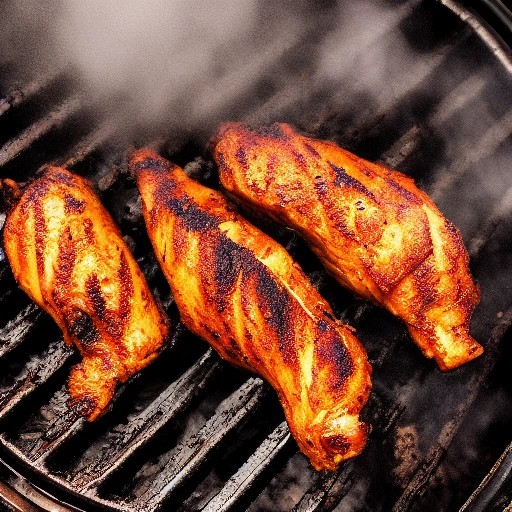 Jamaican Jerk Grilled Chicken on Charcoal Grill