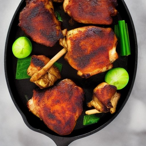 Jamaican Jerk Grilled Chicken Thighs authentic style