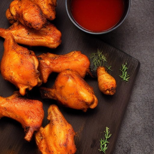 Dark and severely charred Jamaican jerk smoked chicken wings.