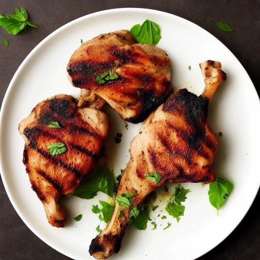 Ranch dressing Marinated Grilled Chicken Thighs platter
