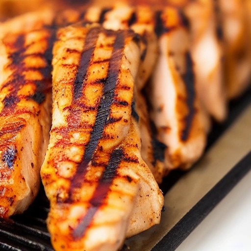 Spicy buffalo seasoned grilled chicken breast fillets.