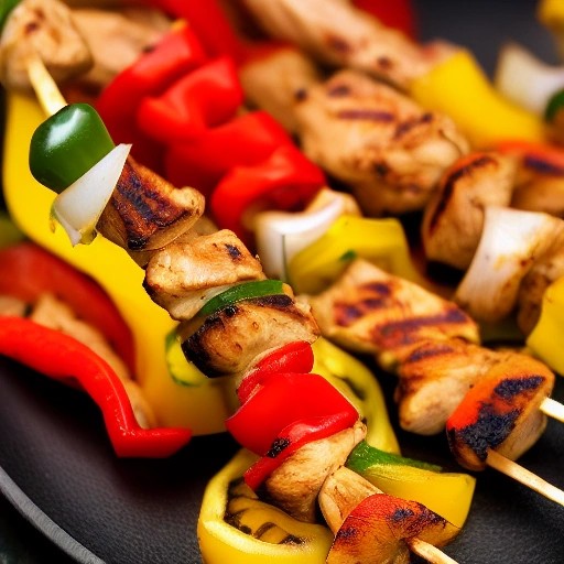 Smoky Grilled Chicken Fajita Skewers