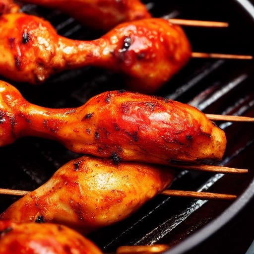 Beautifully glossy sriracha honey grilled chicken drumsticks.