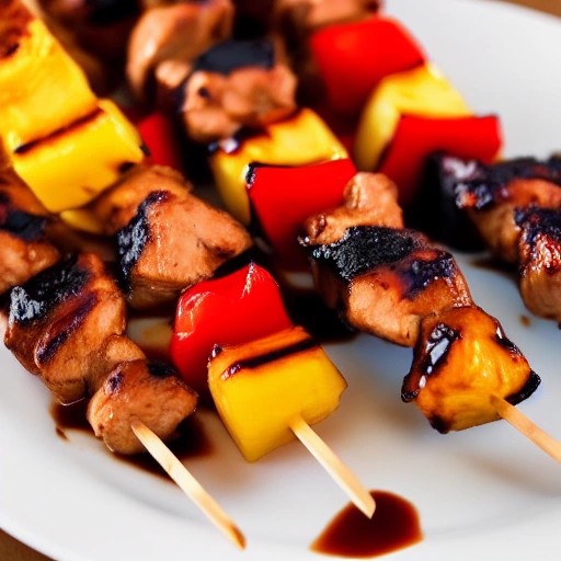 Teriyaki Grilled Chicken Kebabs with Pineapple