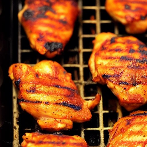 Zesty Italian Marinated Grilled Chicken Thighs cooking