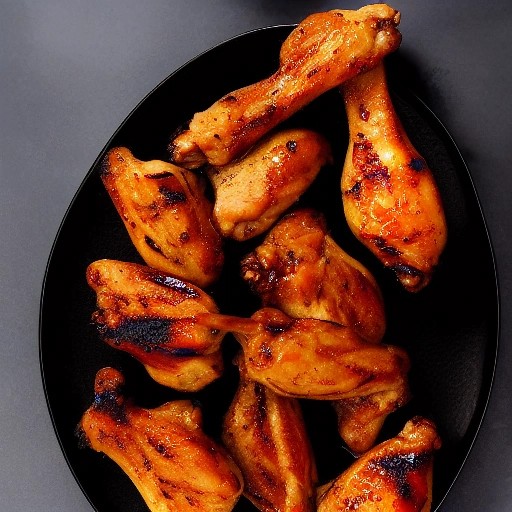 Lemon pepper wet grilled chicken wings with visible pepper.